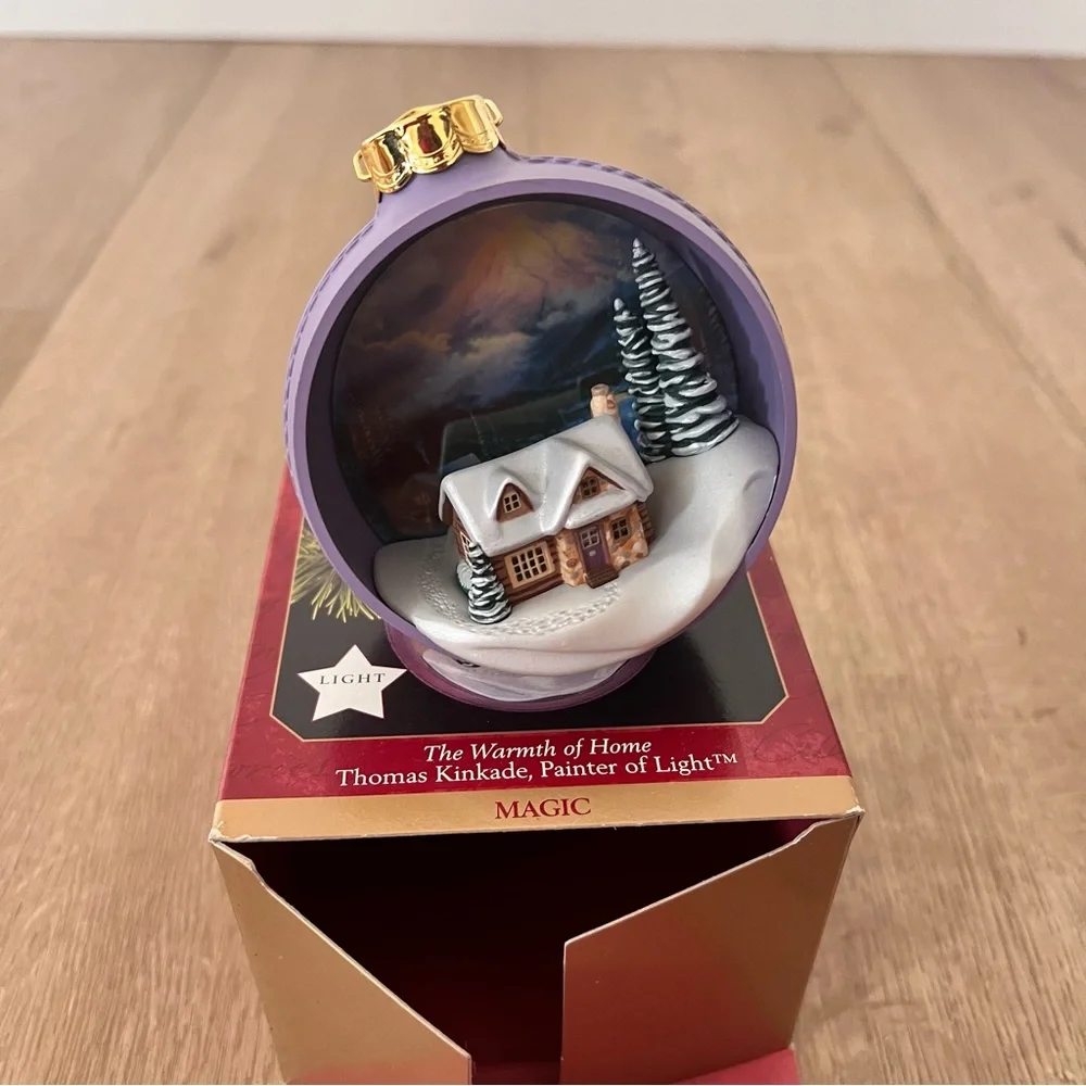 Vintage Hallmark 1997 Thomas Kinkade The Warmth Of Home Christmas Ornament
